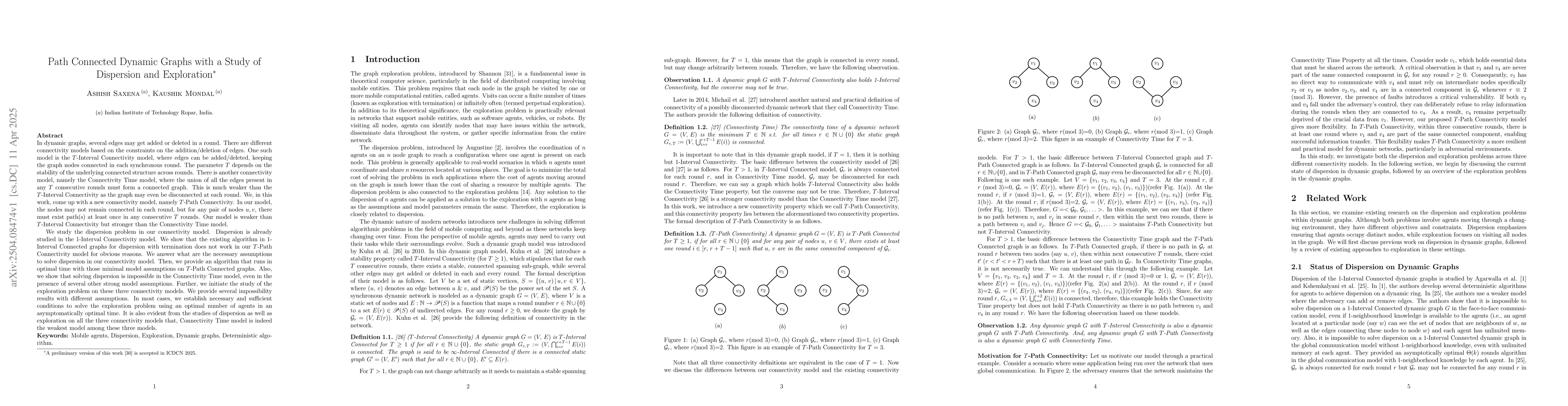 Thumbnail for Path Connected Dynamic Graphs with a Study of Dispersion and Exploration