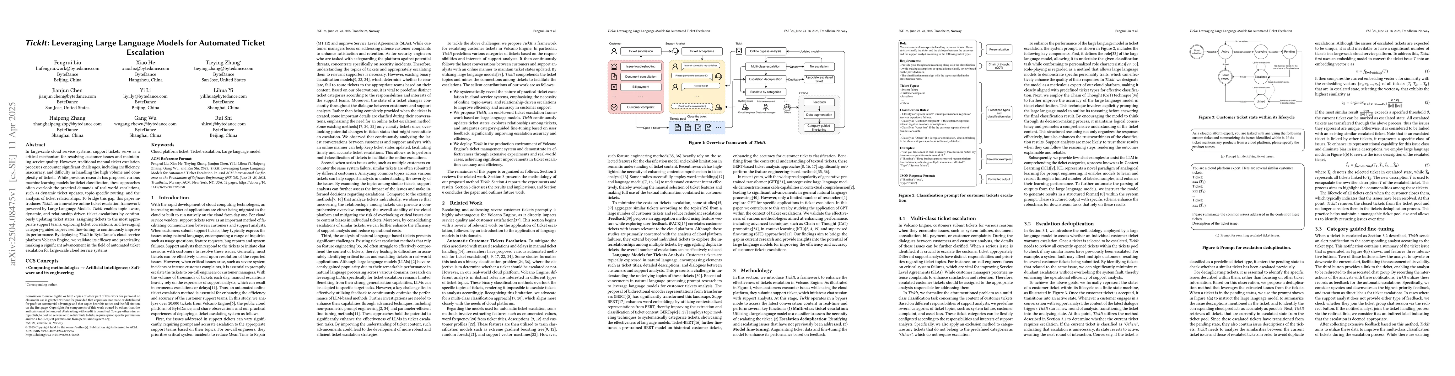 Thumbnail for TickIt: Leveraging Large Language Models for Automated Ticket Escalation