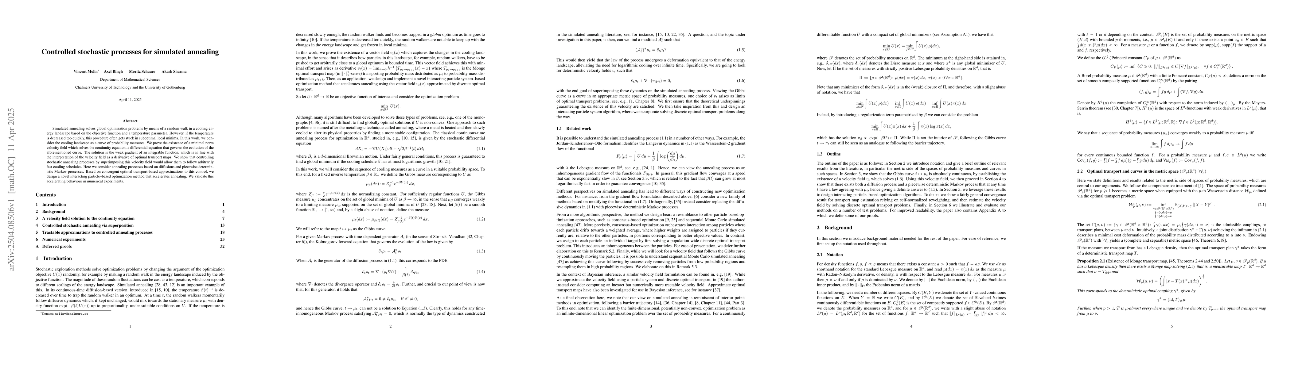 Thumbnail for Controlled stochastic processes for simulated annealing