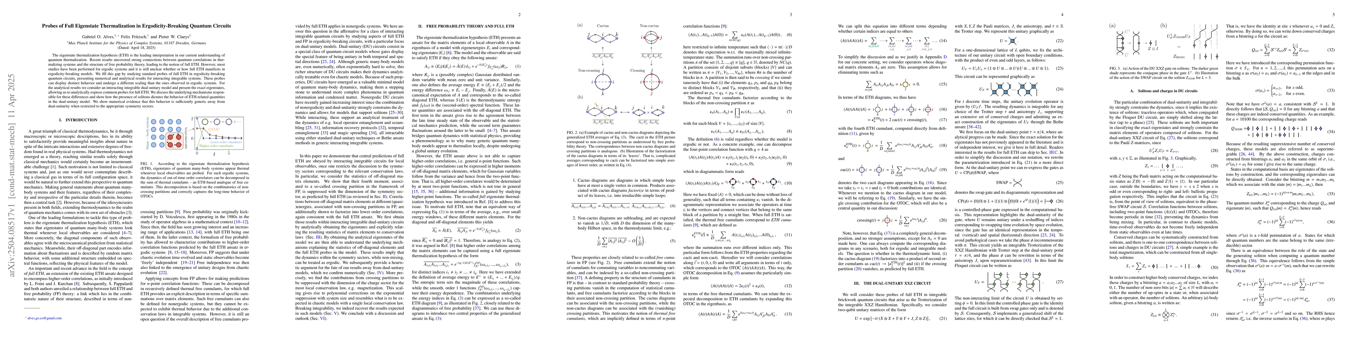 Thumbnail for Probes of Full Eigenstate Thermalization in Ergodicity-Breaking Quantum
  Circuits