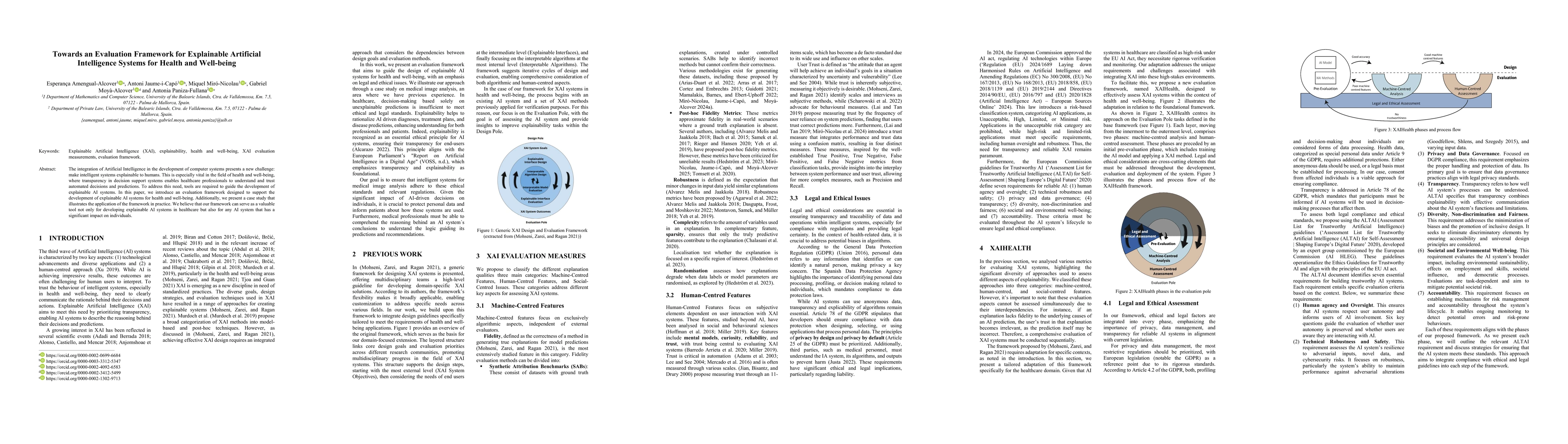 Thumbnail for Towards an Evaluation Framework for Explainable Artificial Intelligence
  Systems for Health and Well-being