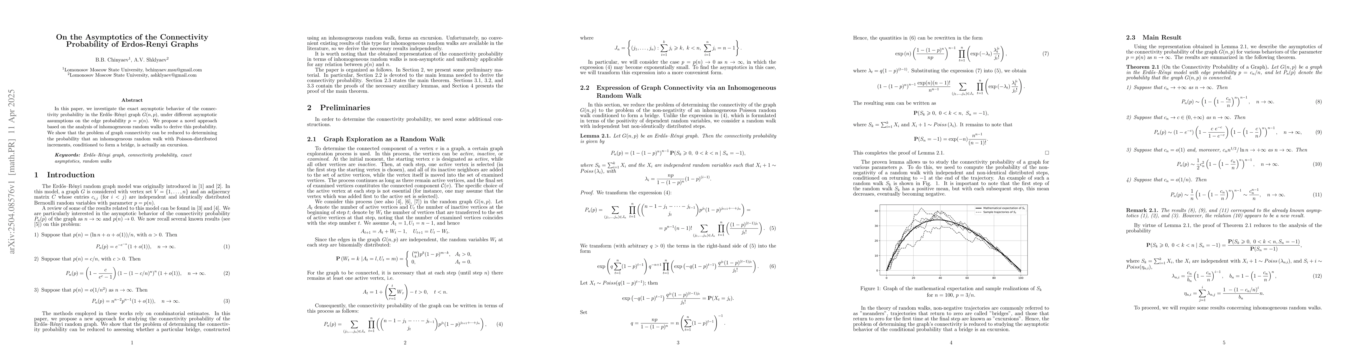 Thumbnail for On the Asymptotics of the Connectivity Probability of Erdos-Renyi Graphs