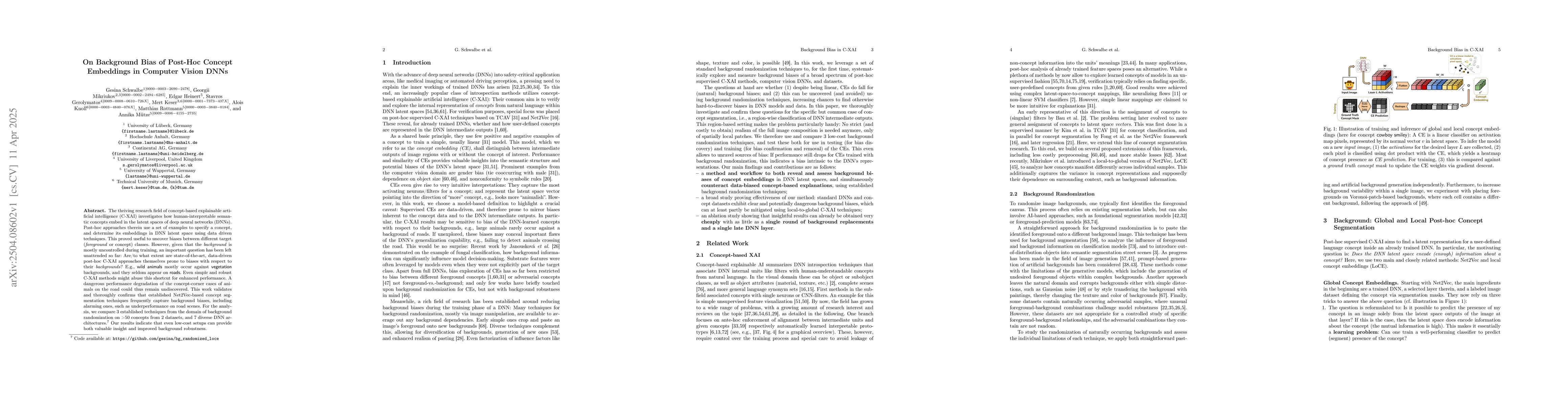 Thumbnail for On Background Bias of Post-Hoc Concept Embeddings in Computer Vision
  DNNs
