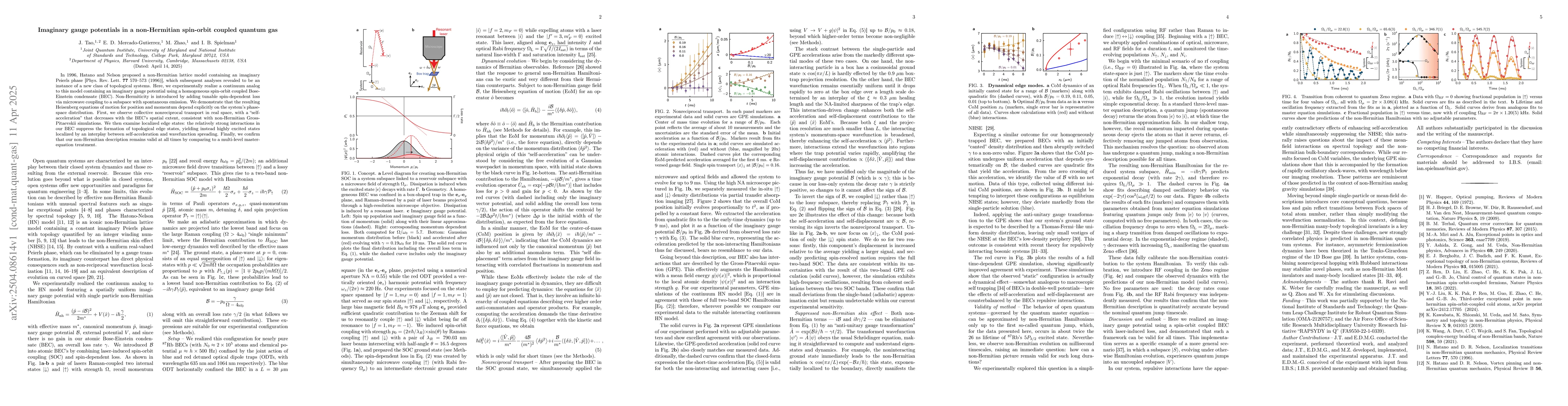 Thumbnail for Imaginary gauge potentials in a non-Hermitian spin-orbit coupled quantum
  gas