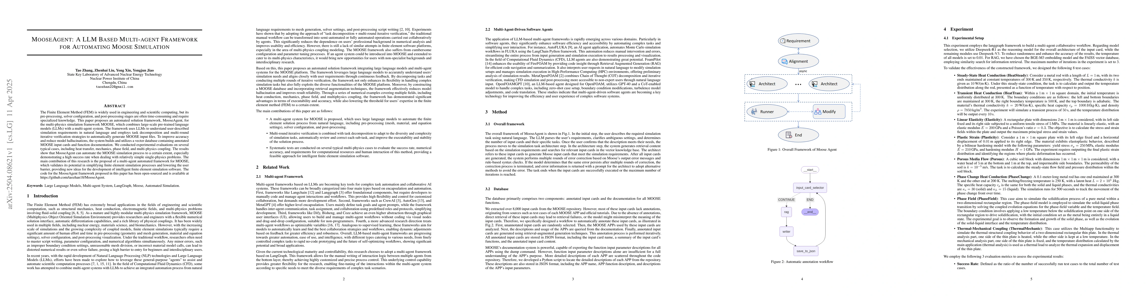 Thumbnail for MooseAgent: A LLM Based Multi-agent Framework for Automating Moose
  Simulation