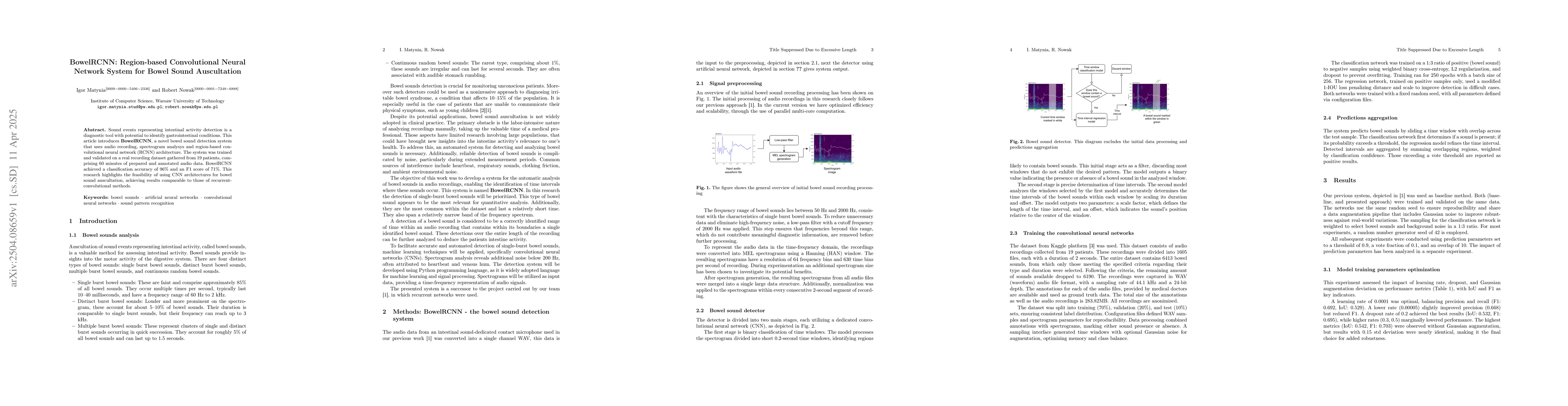 Thumbnail for BowelRCNN: Region-based Convolutional Neural Network System for Bowel
  Sound Auscultation