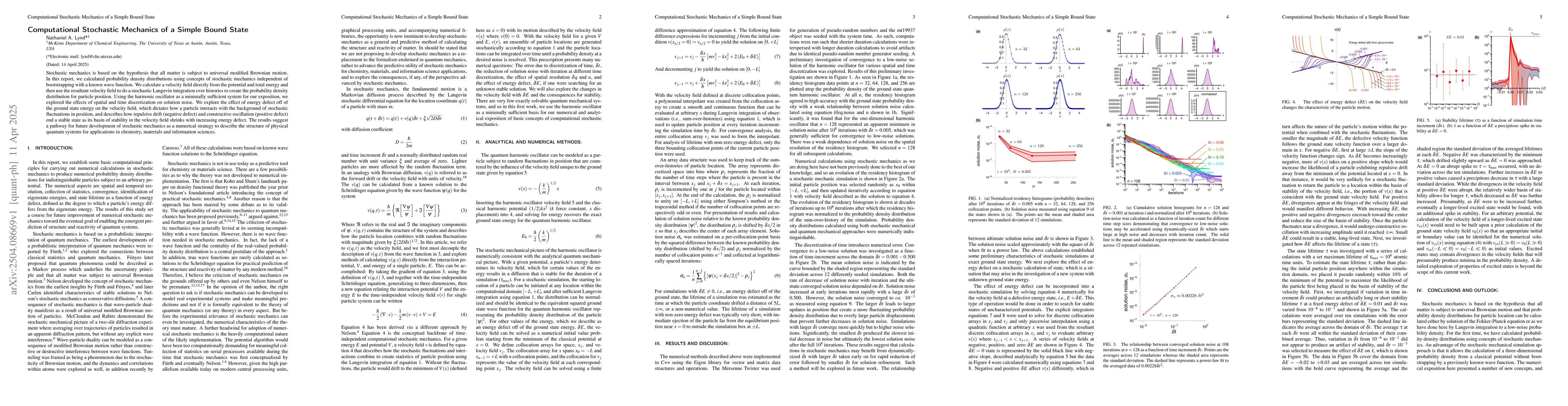 Thumbnail for Computational Stochastic Mechanics of a Simple Bound State