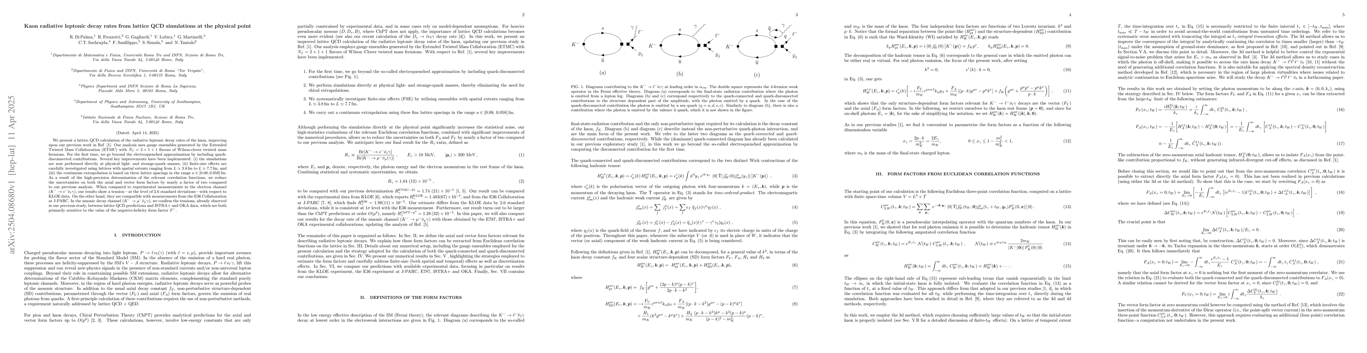 Thumbnail for Kaon radiative leptonic decay rates from lattice QCD simulations at the
  physical point
