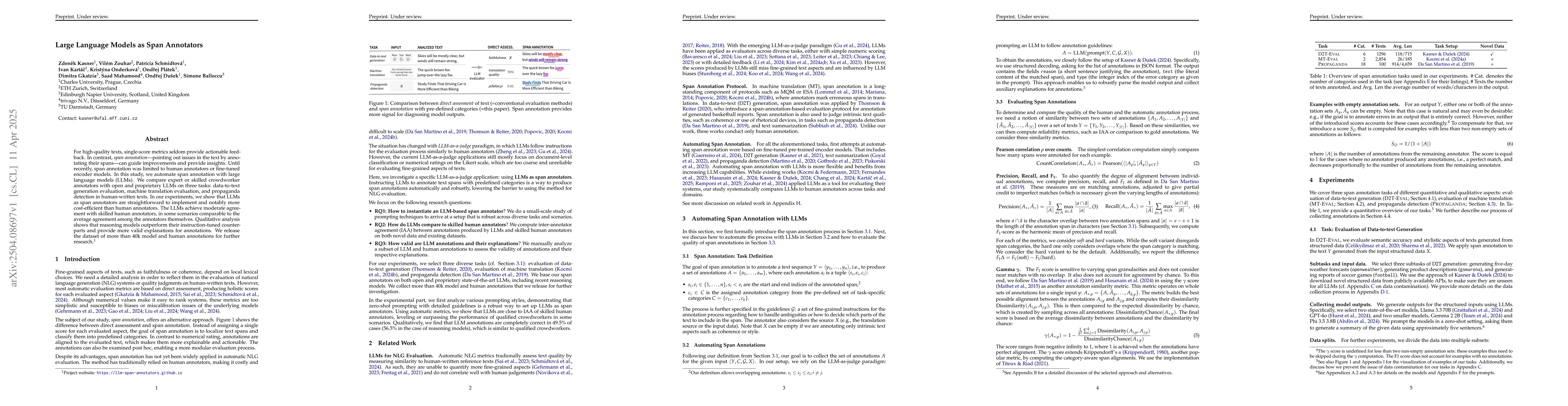 Thumbnail for Large Language Models as Span Annotators