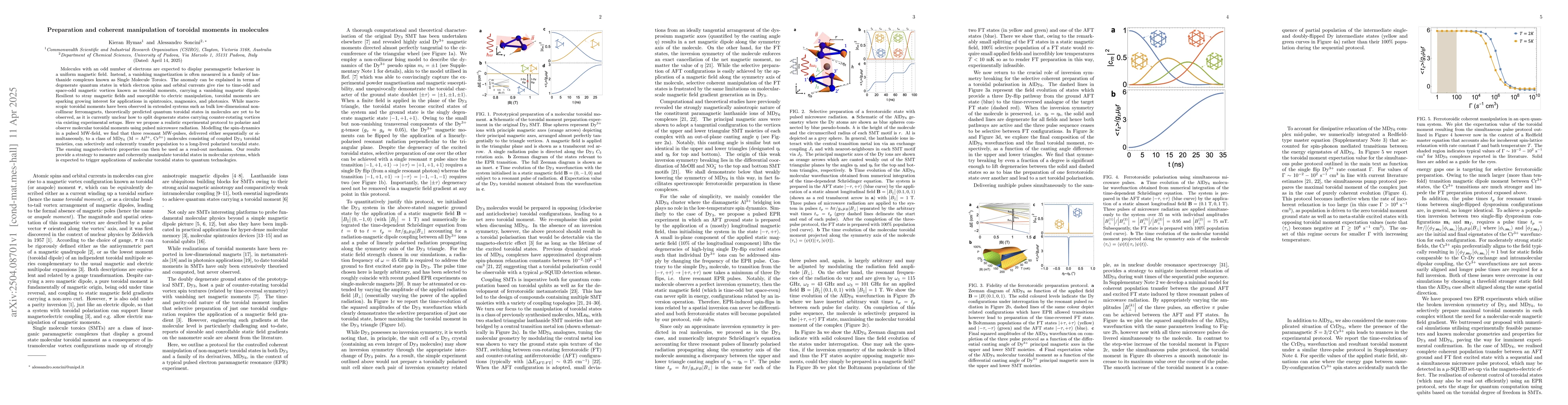 Thumbnail for Preparation and coherent manipulation of toroidal moments in molecules