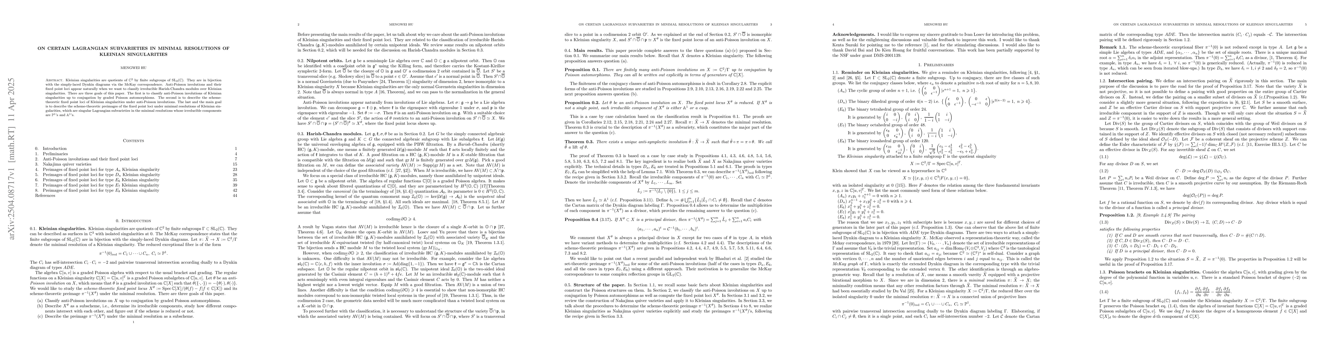 Thumbnail for On certain Lagrangian subvarieties in minimal resolutions of Kleinian
  singularities