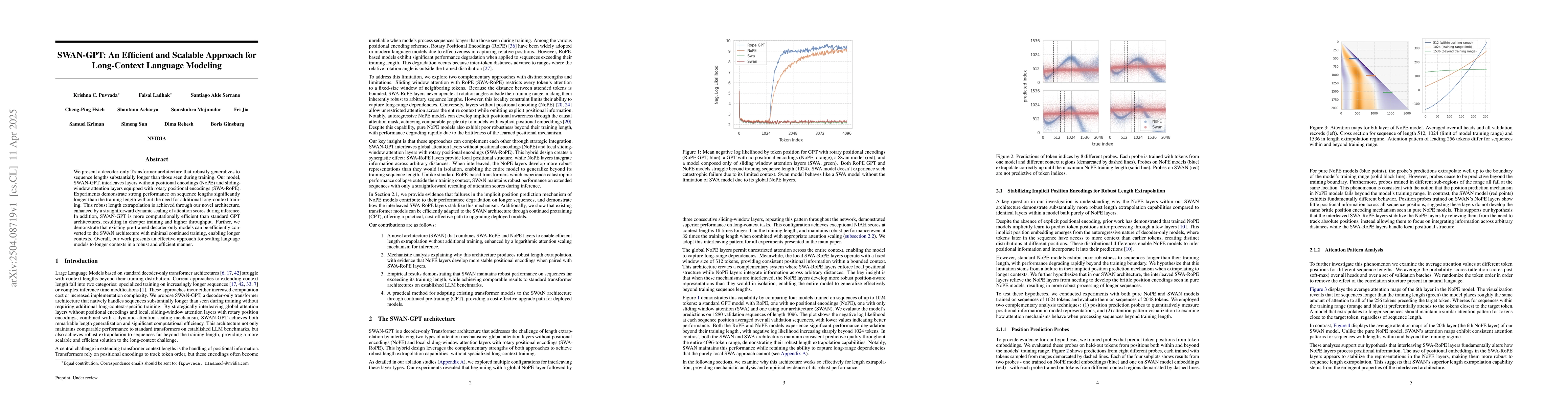 Thumbnail for SWAN-GPT: An Efficient and Scalable Approach for Long-Context Language
  Modeling