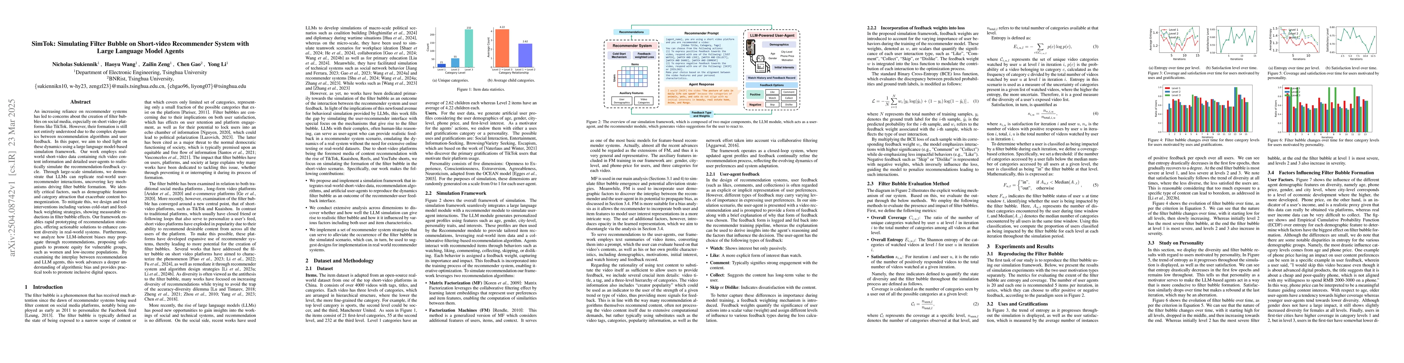 Thumbnail for Simulating Filter Bubble on Short-video Recommender System with Large
  Language Model Agents