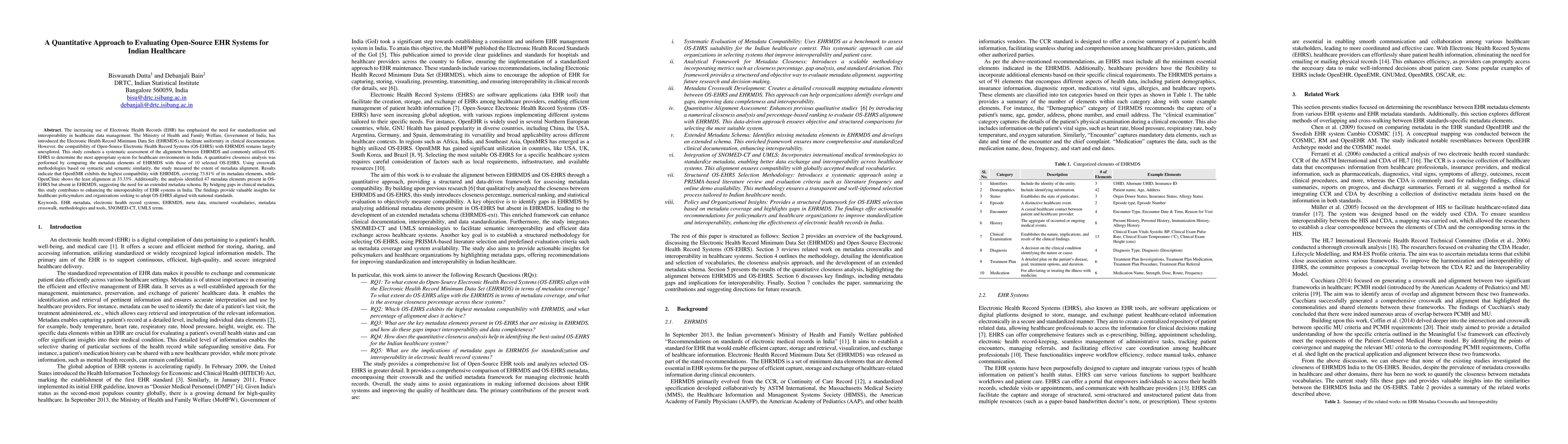 Thumbnail for A Quantitative Approach to Evaluating Open-Source EHR Systems for Indian
  Healthcare