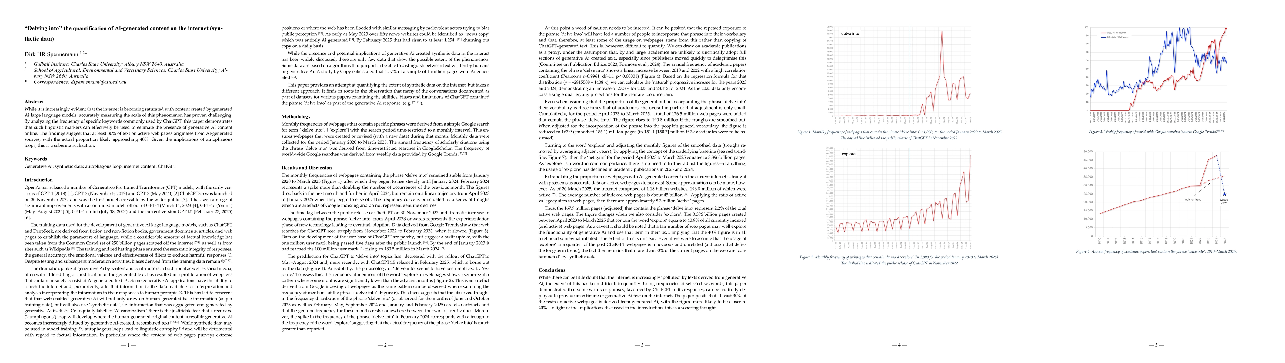 Thumbnail for Delving into: the quantification of Ai-generated content on the internet
  (synthetic data)