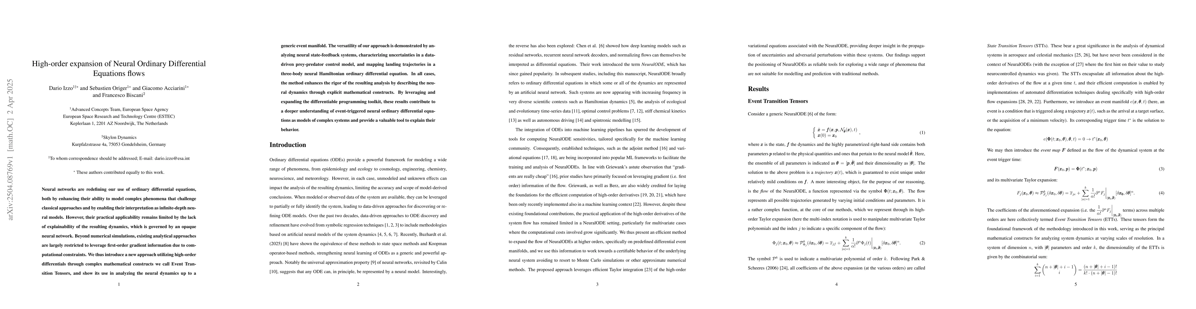 Thumbnail for High-order expansion of Neural Ordinary Differential Equations flows