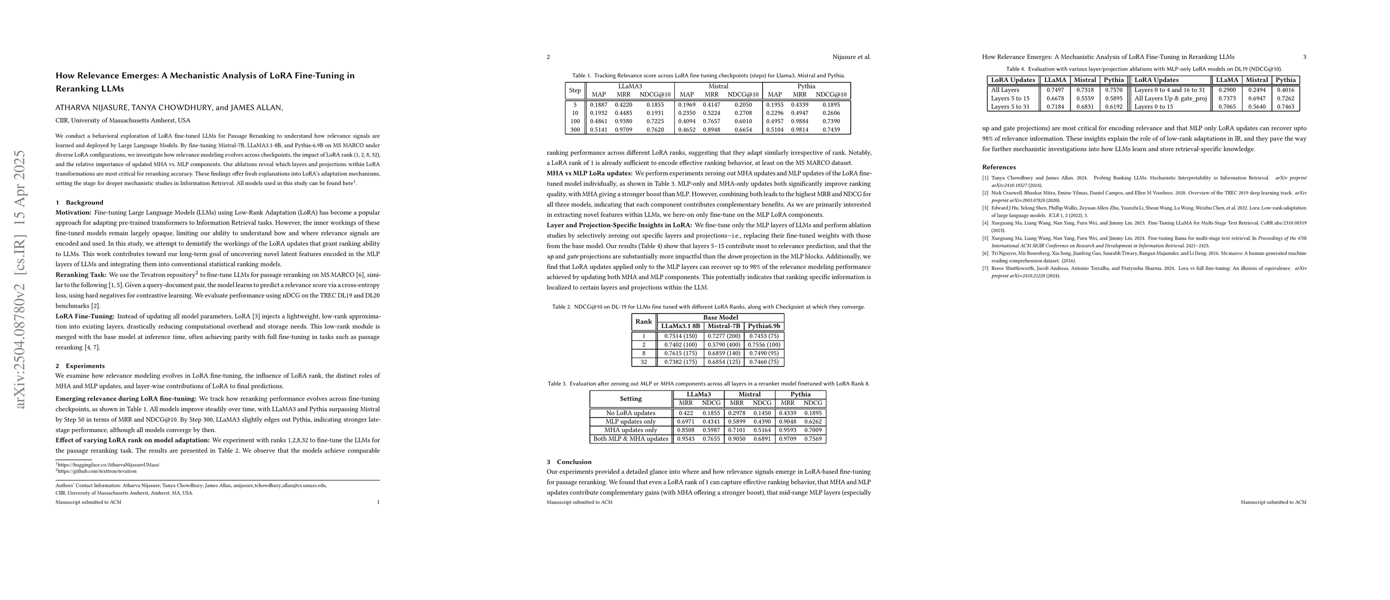 Thumbnail for How Relevance Emerges: Interpreting LoRA Fine-Tuning in Reranking LLMs