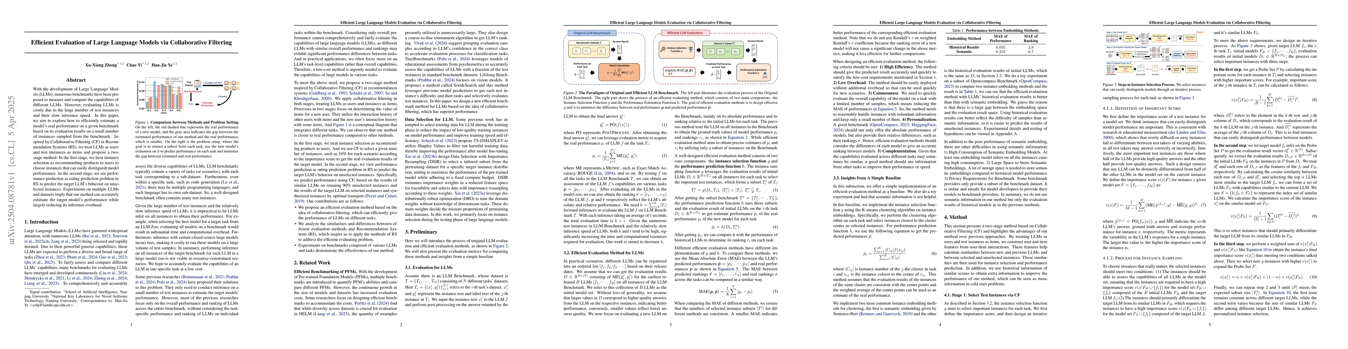 Thumbnail for Efficient Evaluation of Large Language Models via Collaborative
  Filtering