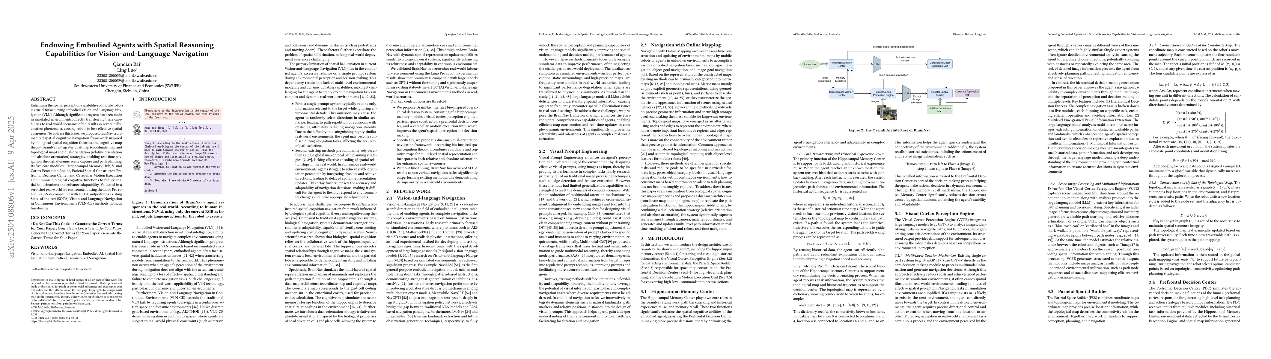 Thumbnail for Endowing Embodied Agents with Spatial Reasoning Capabilities for
  Vision-and-Language Navigation