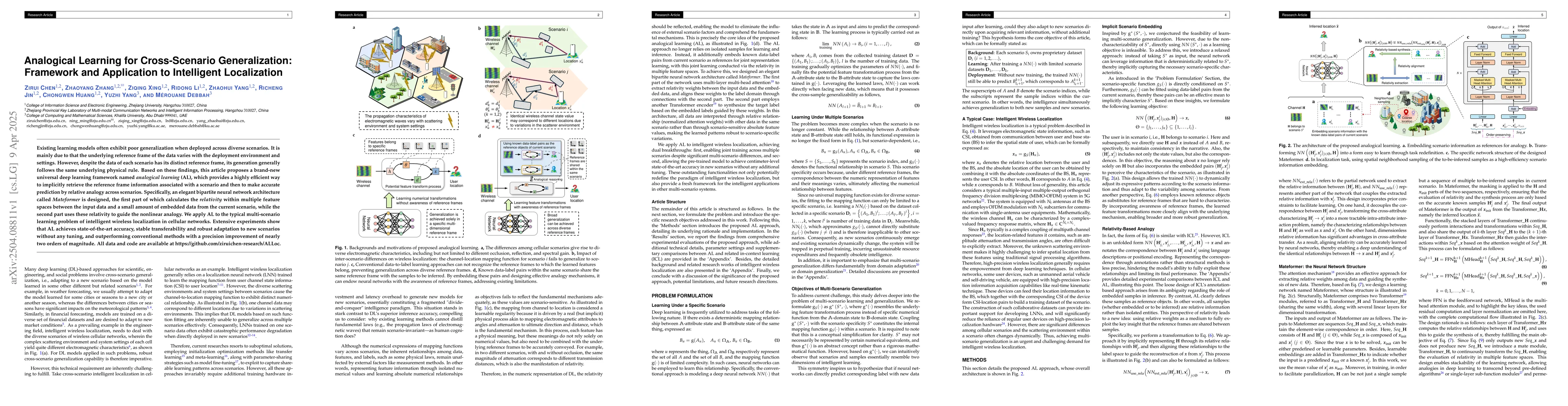 Thumbnail for Analogical Learning for Cross-Scenario Generalization: Framework and
  Application to Intelligent Localization