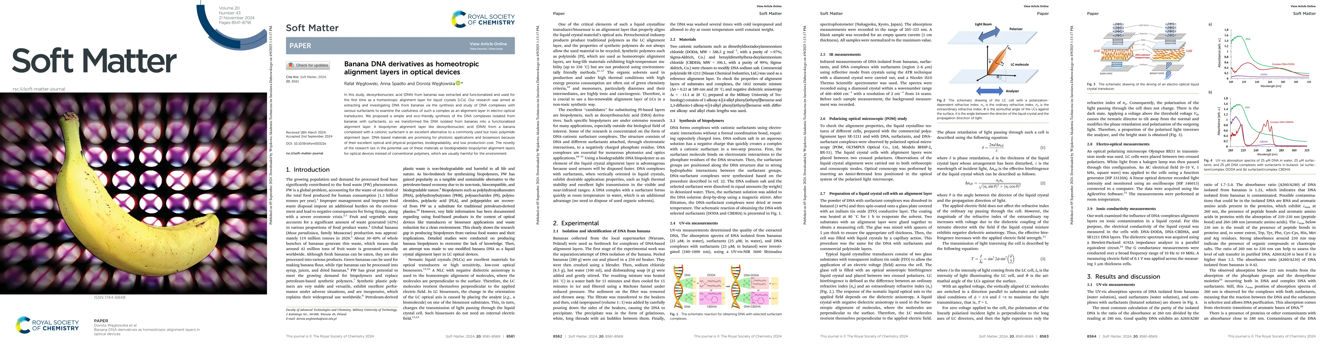 Thumbnail for Banana DNA derivatives as homeotropic alignment layers in optical
  devices