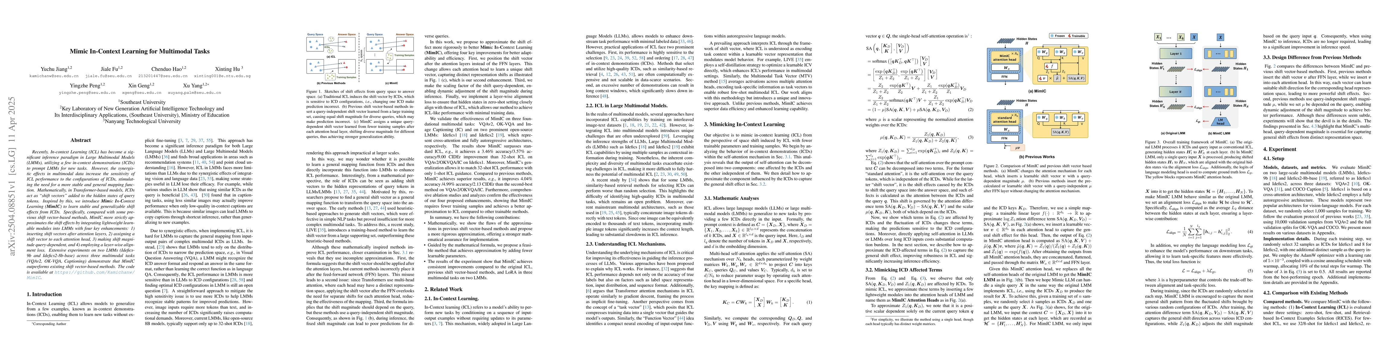 Thumbnail for Mimic In-Context Learning for Multimodal Tasks