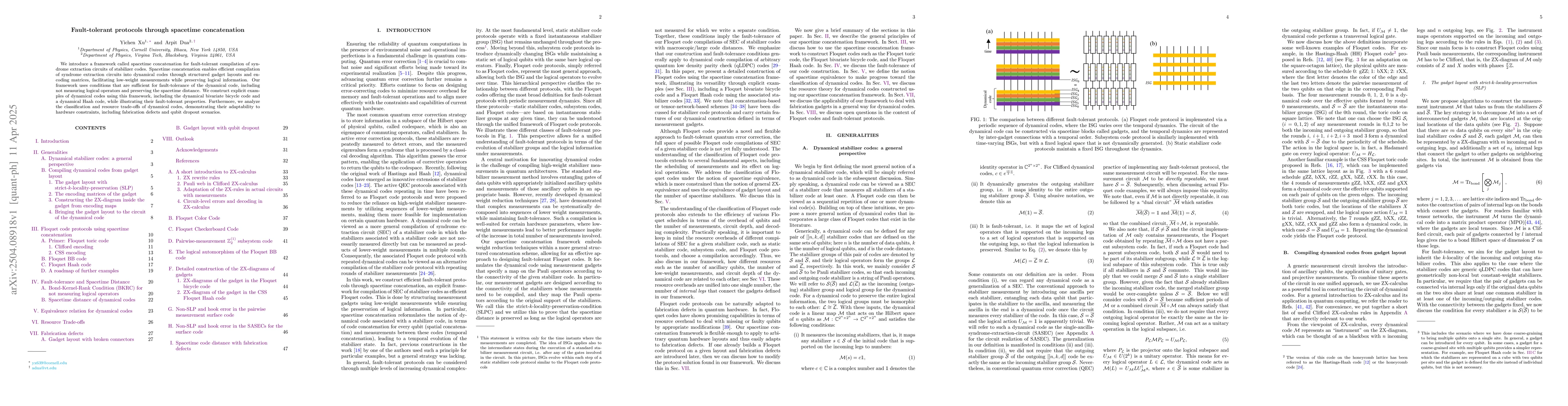 Thumbnail for Fault-tolerant protocols through spacetime concatenation
