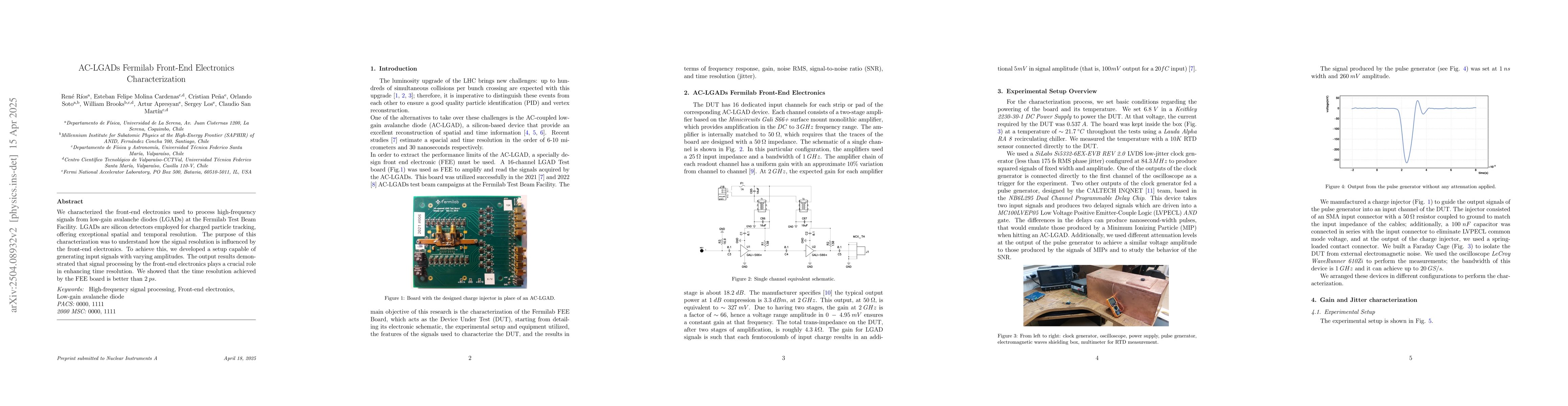 Thumbnail for AC-LGADs Fermilab Front-End Electronics Characterization