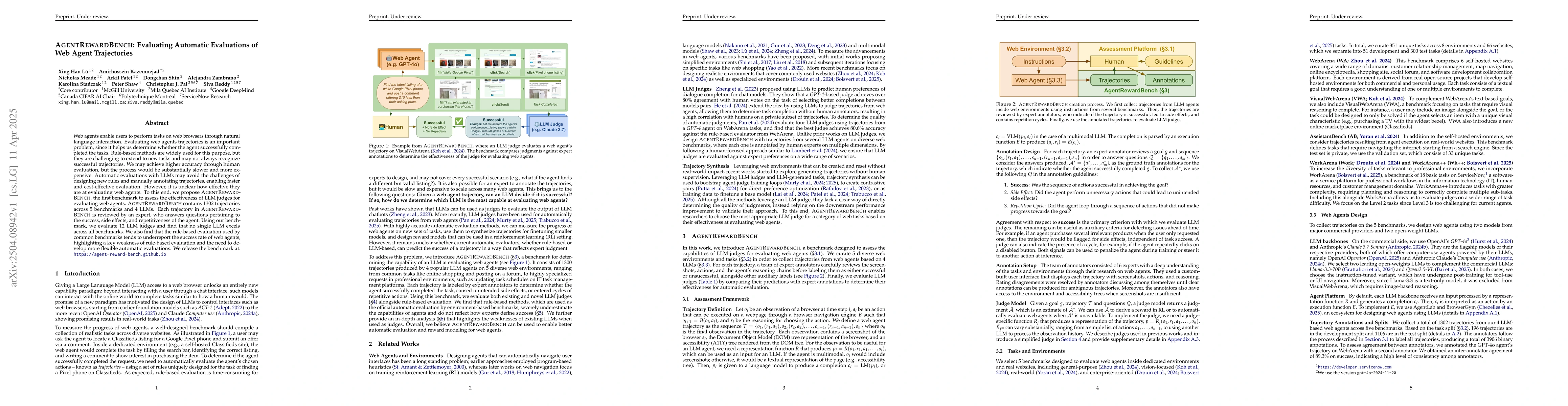 Thumbnail for AgentRewardBench: Evaluating Automatic Evaluations of Web Agent
  Trajectories