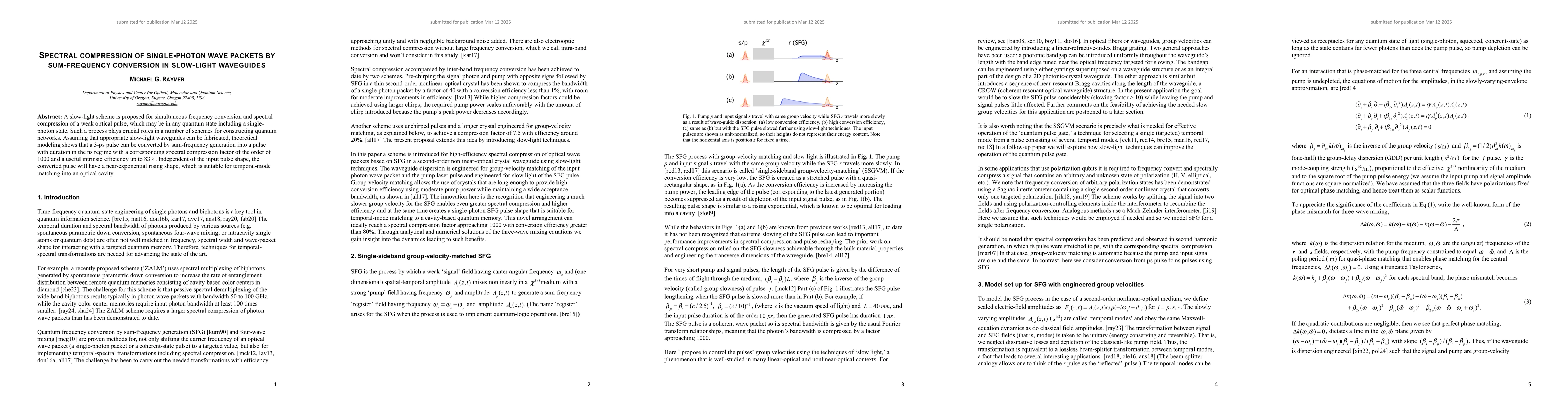 Thumbnail for Spectral compression of single-photon wave packets by sum-frequency
  conversion in slow-light waveguides