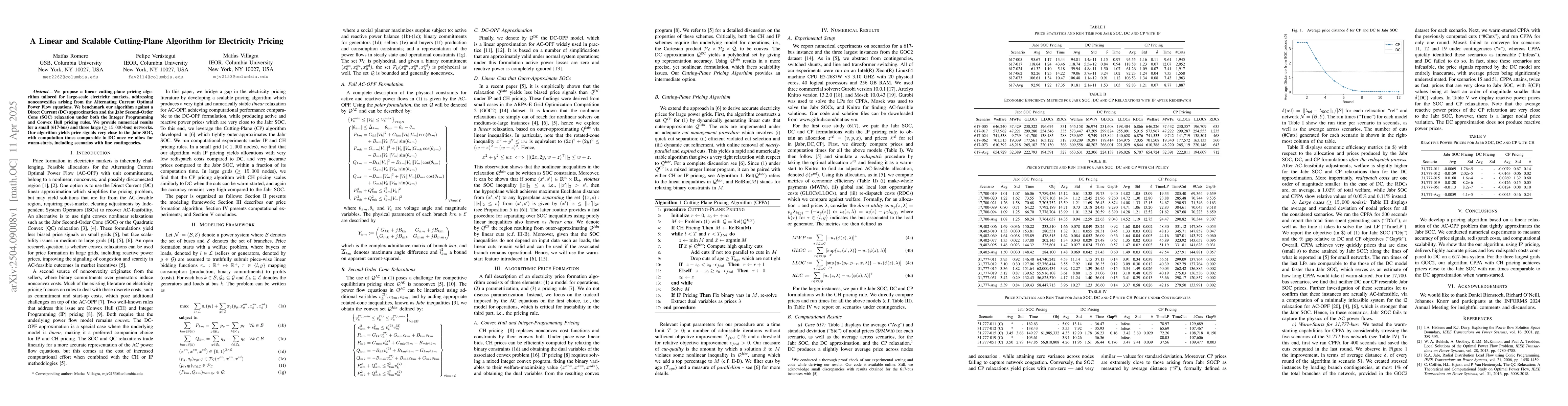 Thumbnail for A Linear and Scalable Cutting-Plane Algorithm for Electricity Pricing