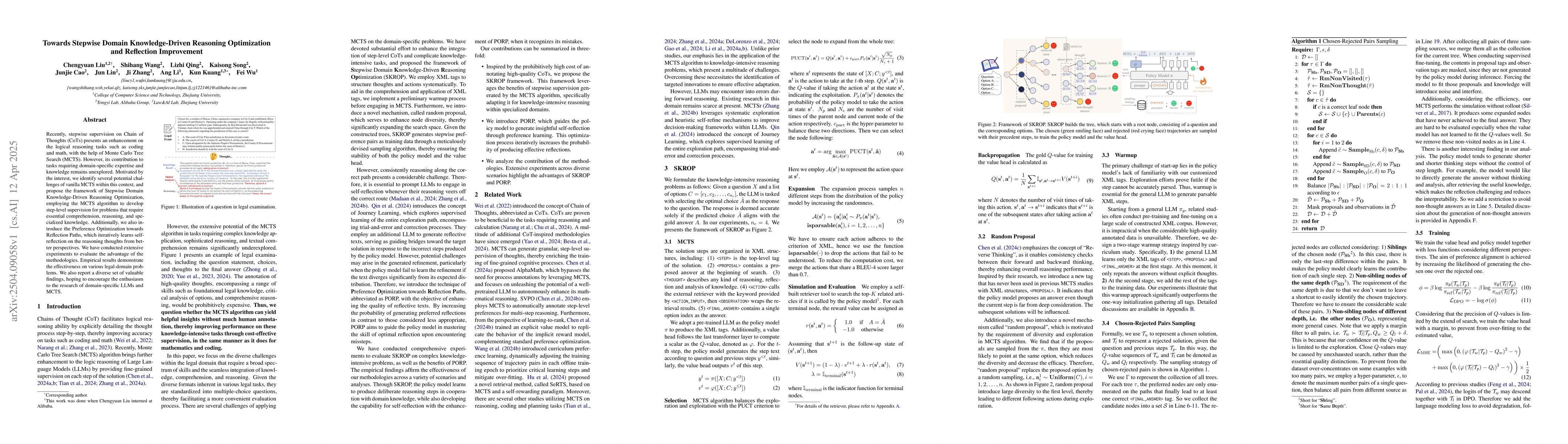 Thumbnail for Towards Stepwise Domain Knowledge-Driven Reasoning Optimization and
  Reflection Improvement