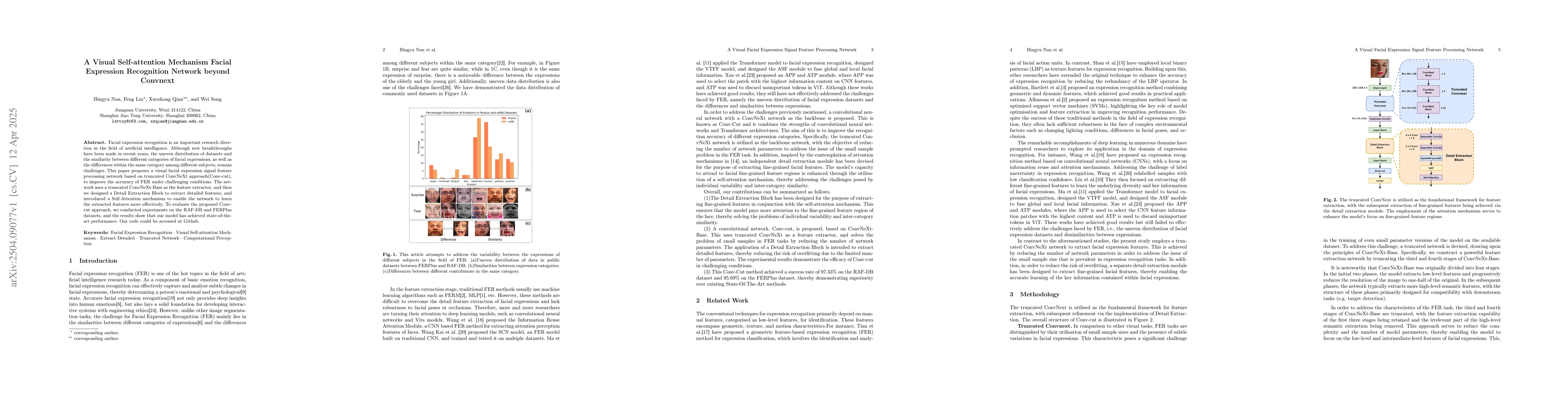Thumbnail for A Visual Self-attention Mechanism Facial Expression Recognition Network
  beyond Convnext