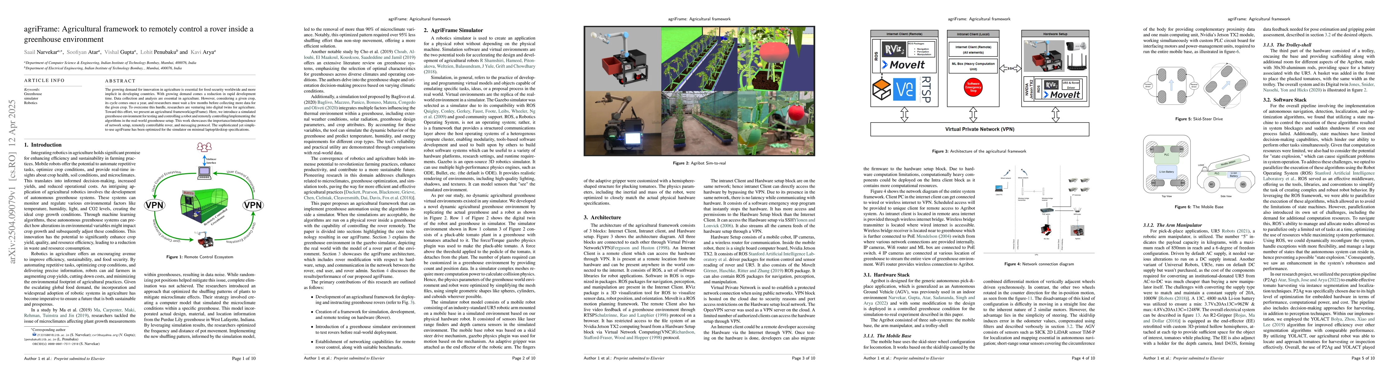 Thumbnail for agriFrame: Agricultural framework to remotely control a rover inside a
  greenhouse environment