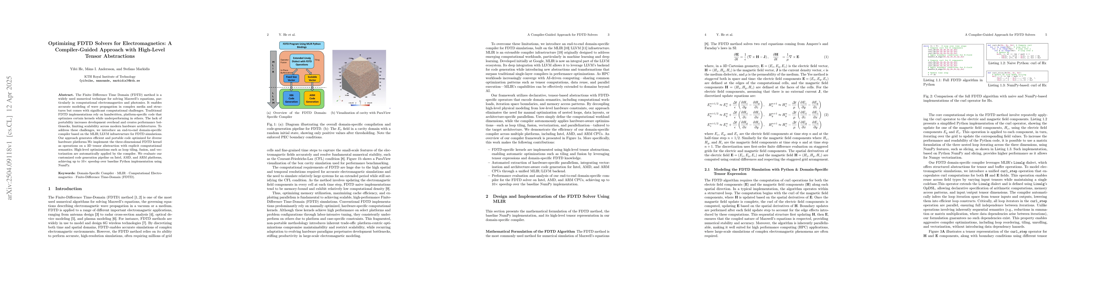 Thumbnail for Optimizing FDTD Solvers for Electromagnetics: A Compiler-Guided Approach
  with High-Level Tensor Abstractions