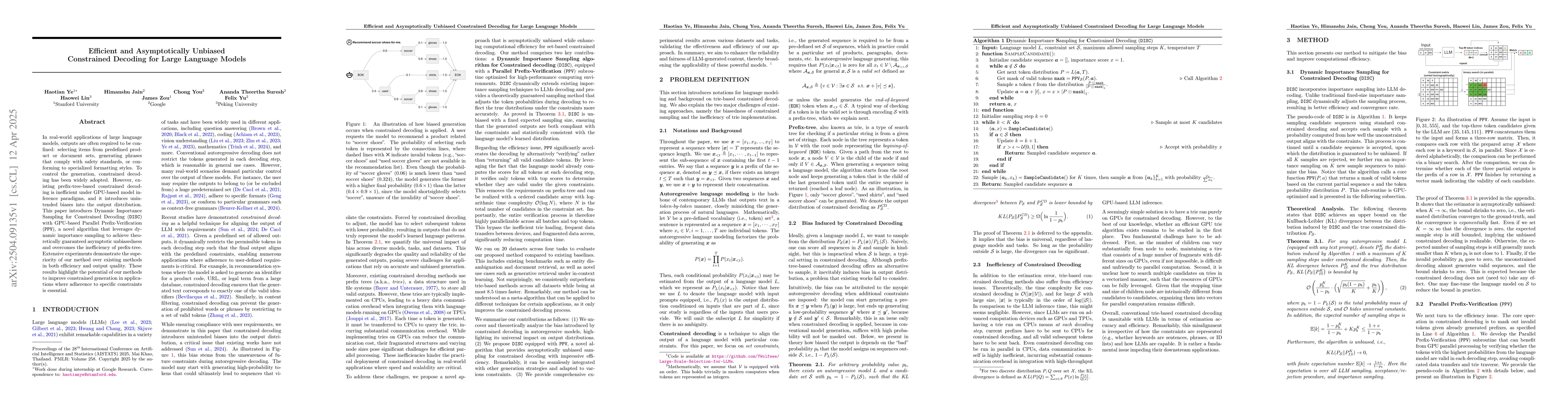 Thumbnail for Efficient and Asymptotically Unbiased Constrained Decoding for Large
  Language Models