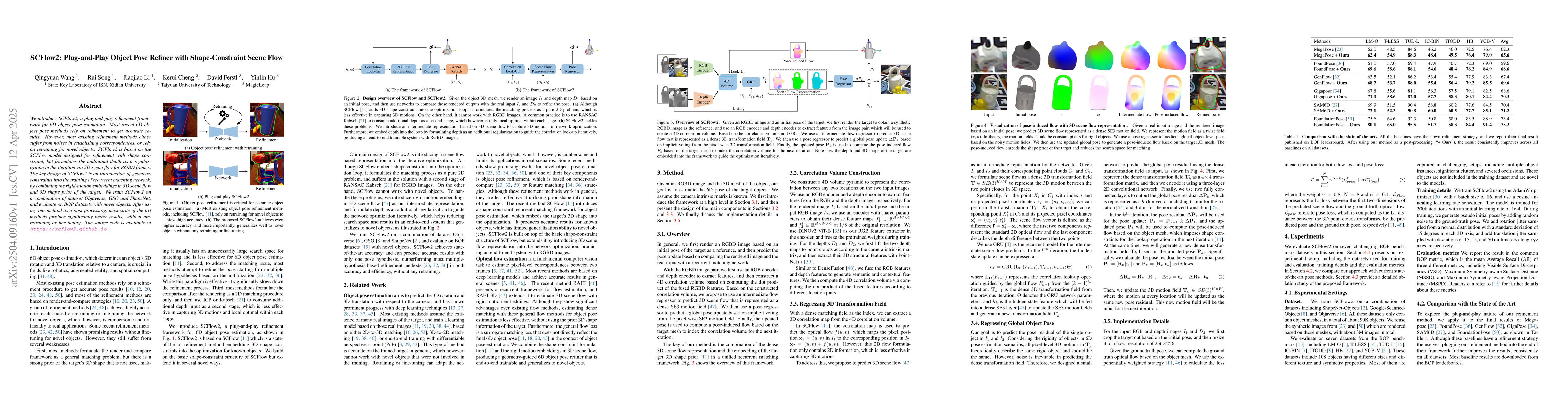 Thumbnail for SCFlow2: Plug-and-Play Object Pose Refiner with Shape-Constraint Scene
  Flow