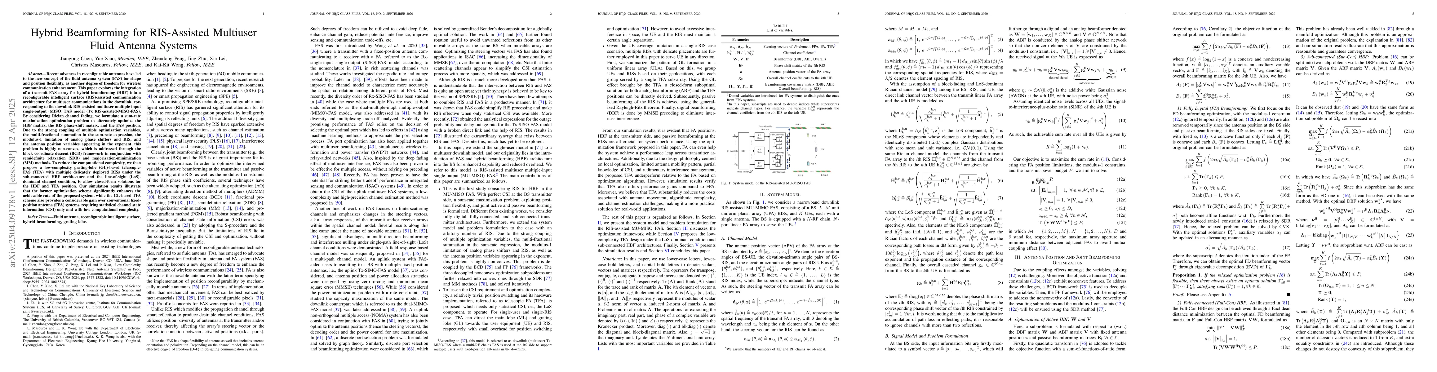 Thumbnail for Hybrid Beamforming for RIS-Assisted Multiuser Fluid Antenna Systems