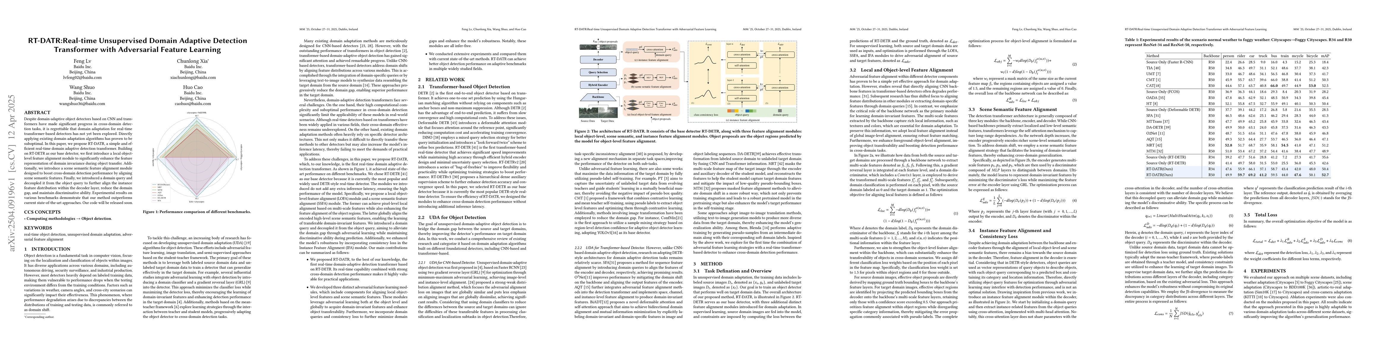 Thumbnail for RT-DATR:Real-time Unsupervised Domain Adaptive Detection Transformer
  with Adversarial Feature Learning