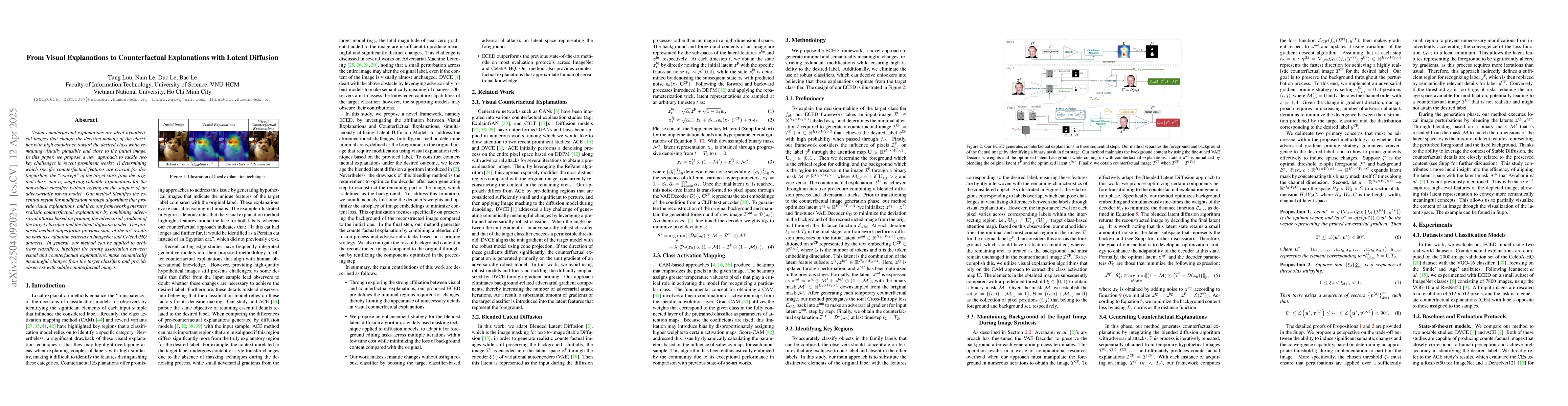 Thumbnail for From Visual Explanations to Counterfactual Explanations with Latent
  Diffusion