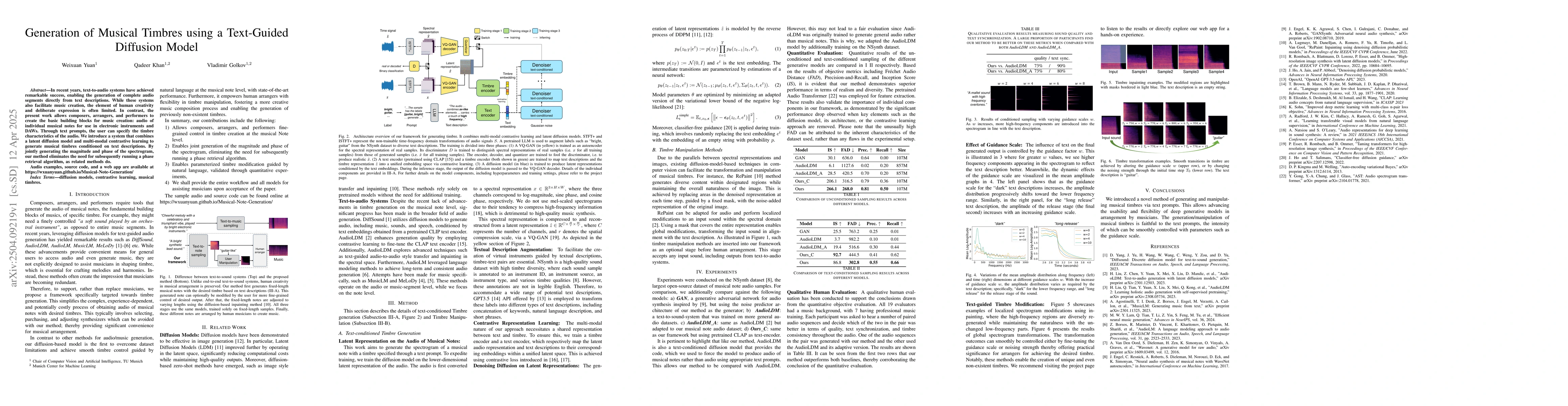 Thumbnail for Generation of Musical Timbres using a Text-Guided Diffusion Model