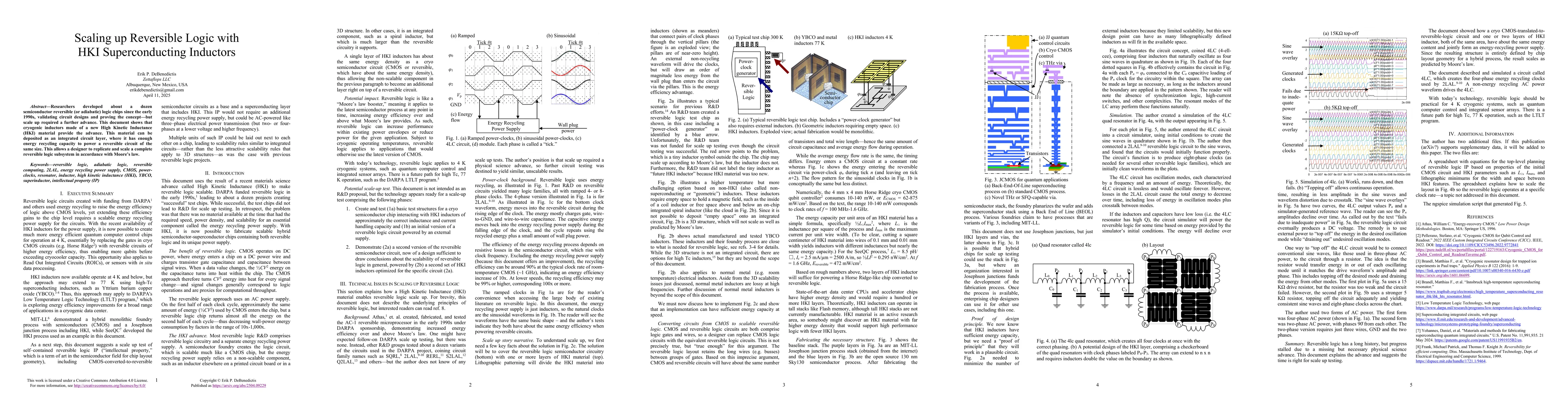 Thumbnail for Scaling up Reversible Logic with HKI Superconducting Inductors
