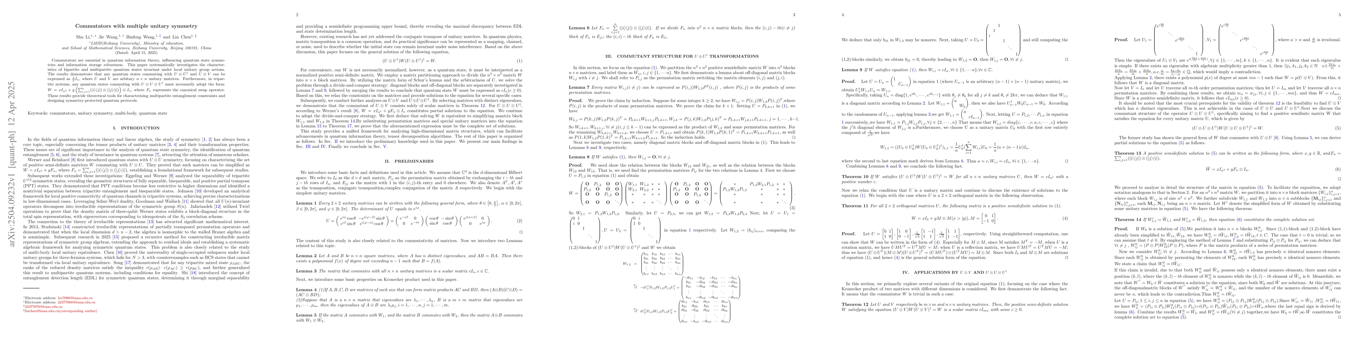 Thumbnail for Commutators with multiple unitary symmetry