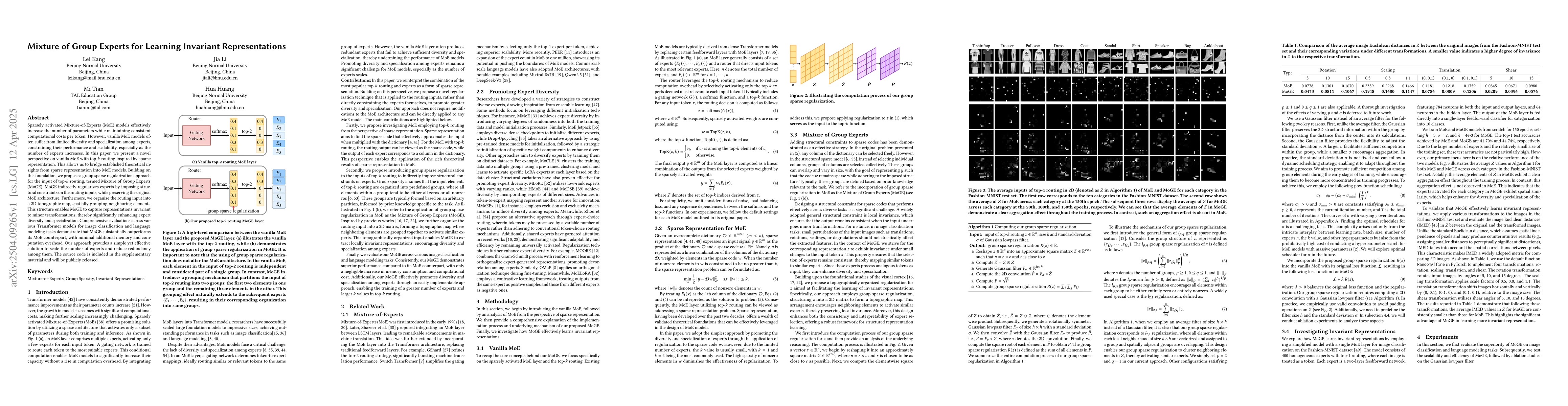 Thumbnail for Mixture of Group Experts for Learning Invariant Representations