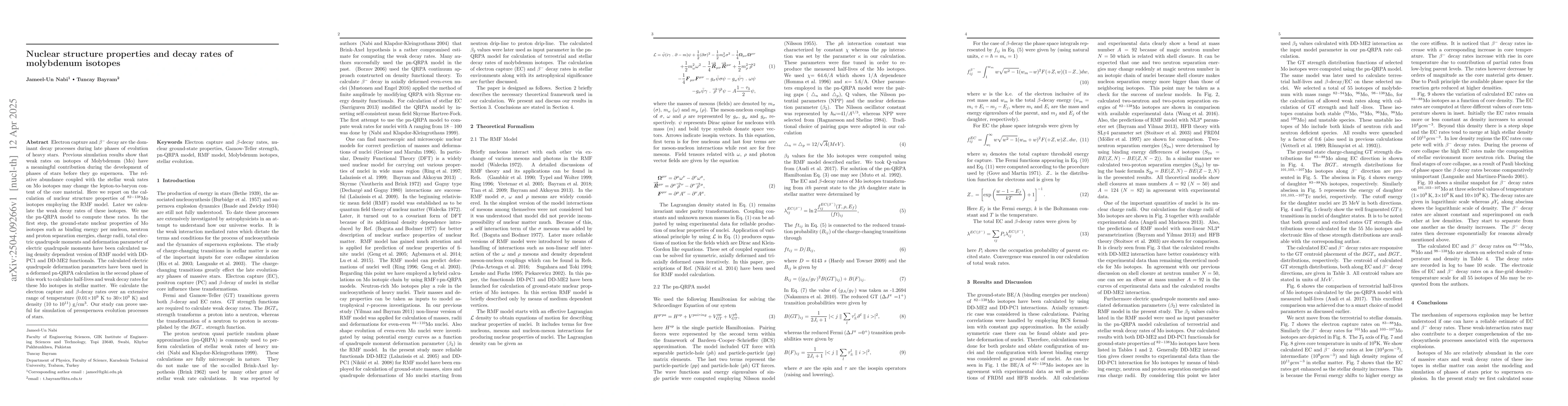 Thumbnail for Nuclear structure properties and decay rates of molybdenum isotopes