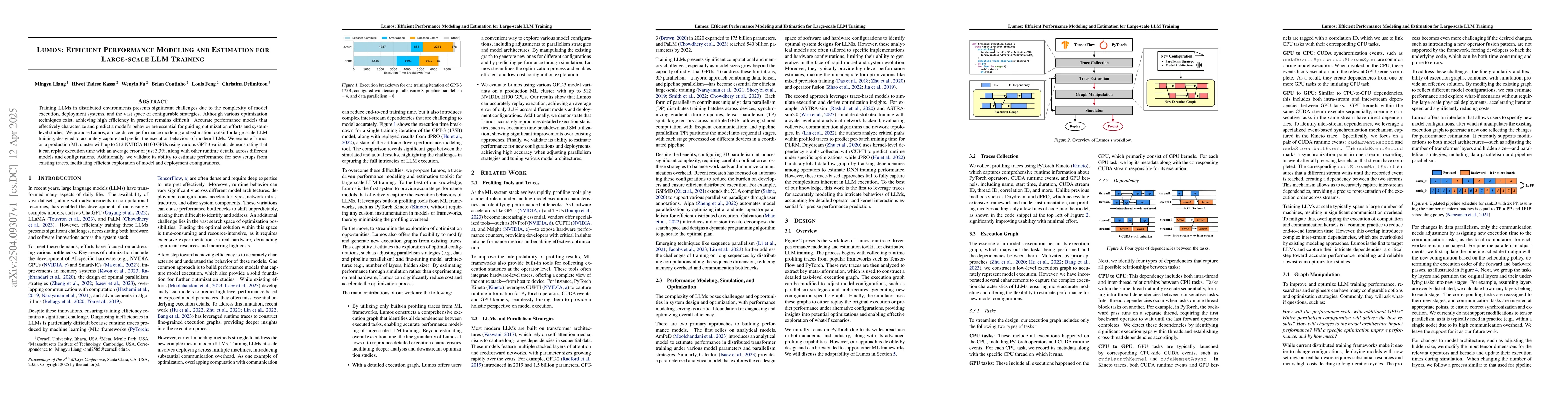 Thumbnail for Lumos: Efficient Performance Modeling and Estimation for Large-scale LLM
  Training