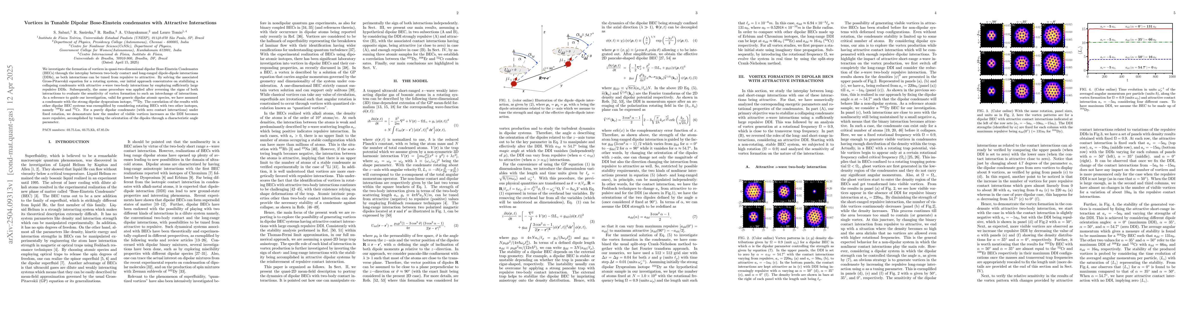 Thumbnail for Vortices in Tunable Dipolar Bose-Einstein condensates with Attractive
  Interactions