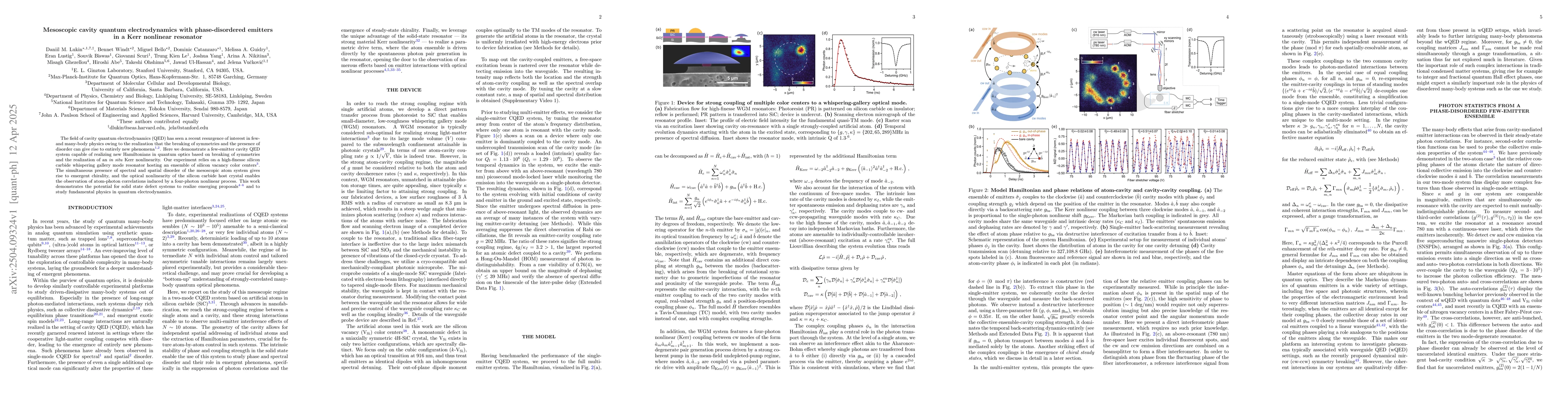 Thumbnail for Mesoscopic cavity quantum electrodynamics with phase-disordered emitters
  in a Kerr nonlinear resonator