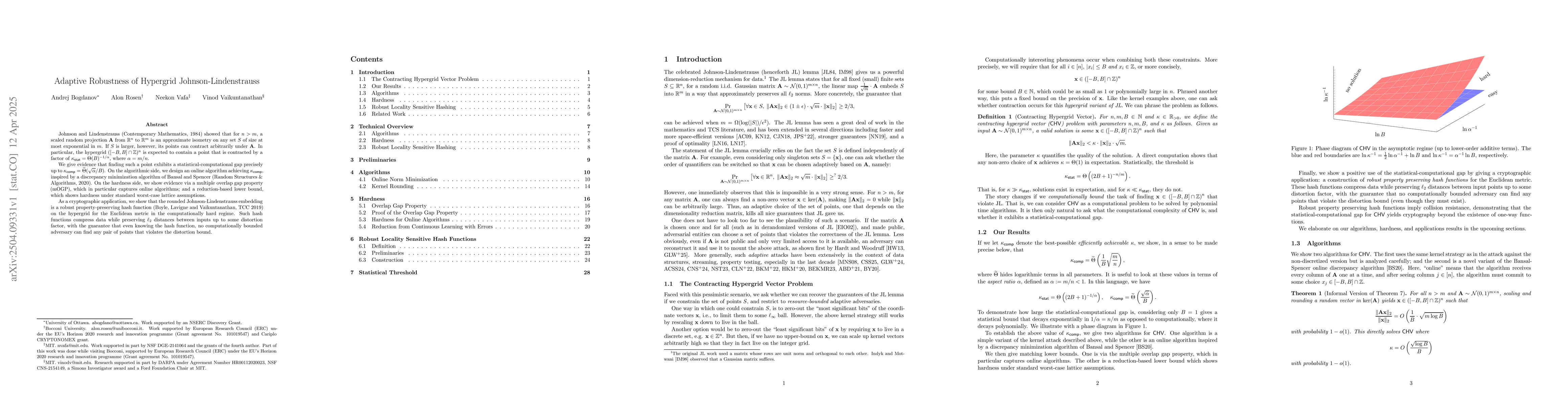 Thumbnail for Adaptive Robustness of Hypergrid Johnson-Lindenstrauss