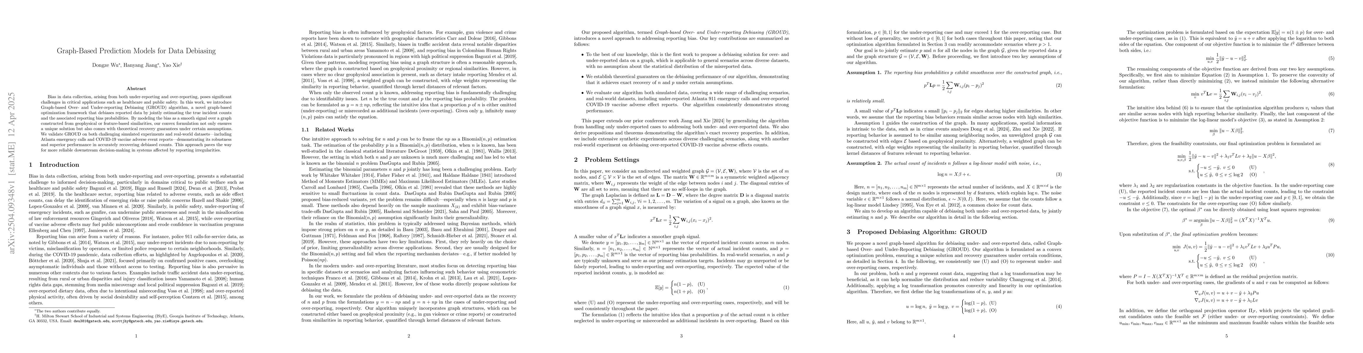 Thumbnail for Graph-Based Prediction Models for Data Debiasing